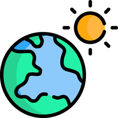 earth Illustration on a white background    