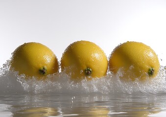 Lemons Splashing Water Studio