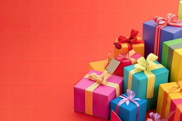 High Quality Picture of Colorful Gifts with Black Friday Discount Tag