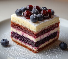 Blueberry Layered Cheesecake