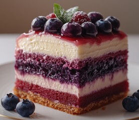 Blueberry Layered Cheesecake