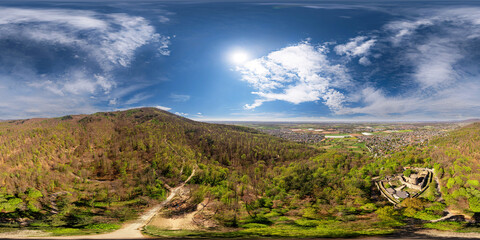 alsbach and zwingenberg, odenwald forest germany 360° vr airpano environment