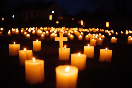 Holy week candle crosses
