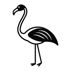 vector illustration of a flamingo