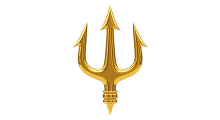 Isolated Golden Trident