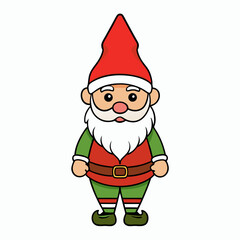 christmas gnome full view simple design