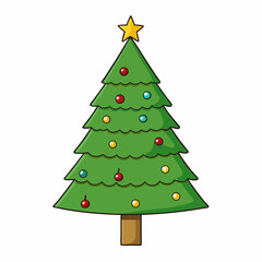 christmas tree isolated on white