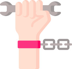 forced labour Illustration on a white background     