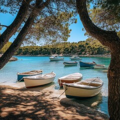 Obraz premium Pula's Valovine Bay: Boats.