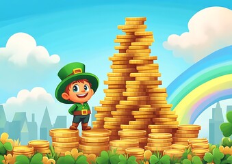 Leprechaun Wealthy City Scene