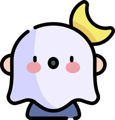 ghost Illustration on a white background    