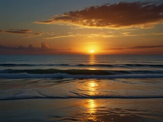 Obraz premium sunset over the beach