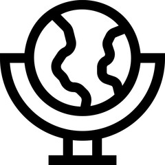 globe Illustration on a white background    