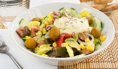 Fresh vegetarian healthy vegetable salad