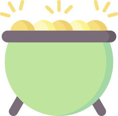 gold pot (2) Illustration on a white background     