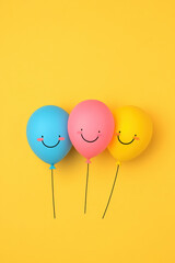 Happiness is letting go, Happiness illustration depicting the release of negativity in a vibrant, flat design style.