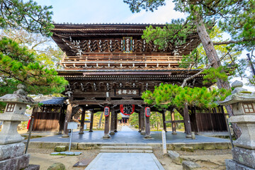 春の智恩寺 文殊堂　京都府宮津市　Chionji Temple Monjudo in Spring. Kyoto Pref, Miyazu City.