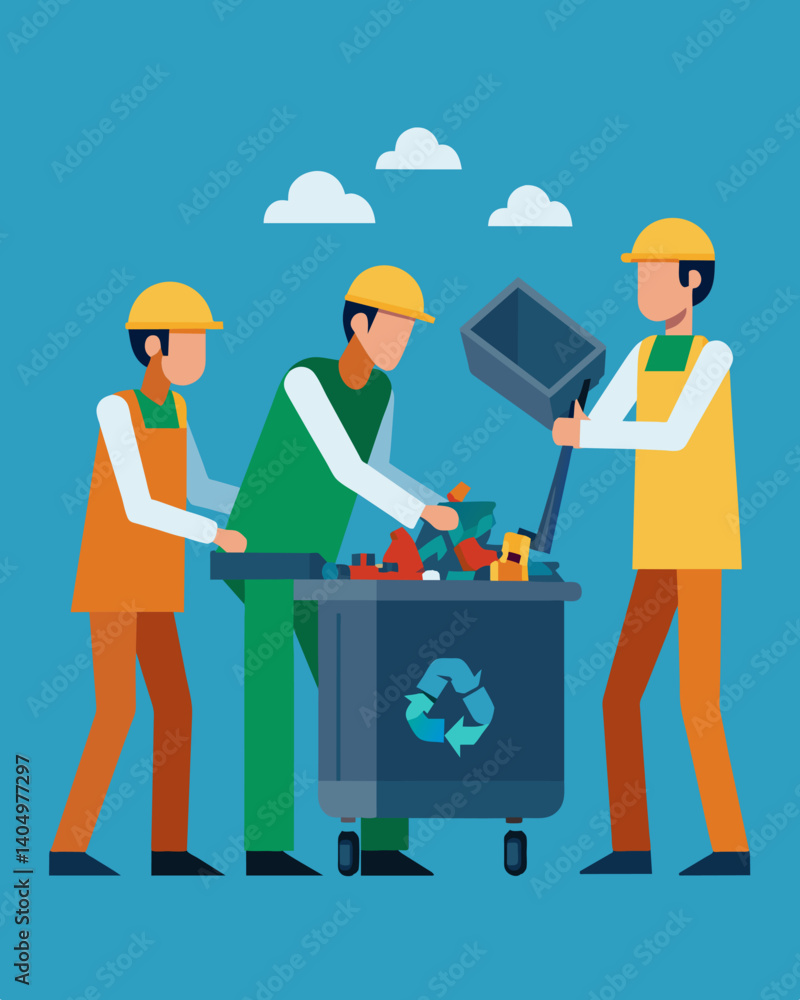 Poster in a separate area workers were focused on extracting valuable rare earth metals from discarded comp