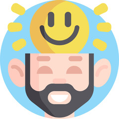 happy Illustration on a white background     