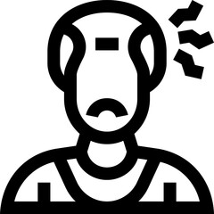 headache Illustration on a white background   