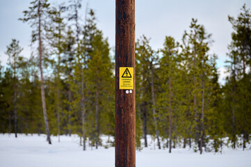sign on a pole in sweden