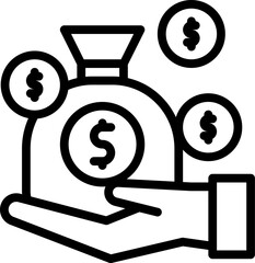 income Illustration on a white background   