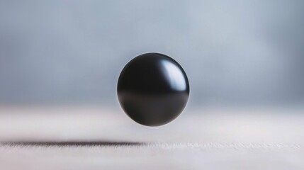 A black sphere hovering in the air.