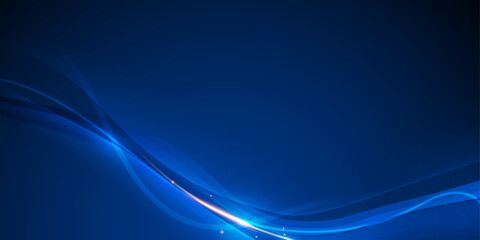 Vector abstract, blue- black color background, luxury wave gold line pattern, Illustration modern graphic design for invite, premium, Vip template, business banner or futuristic technology background