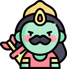 kamadeva Illustration on a white background     