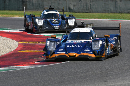 Scarperia, Italy - September 29th 2024: Oreca 07 Gibson of team IDEC SPORT drive by PINO-DE GERUS-VAN UITERT in action during 4h of Mugello.
