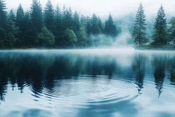 Fototapeta premium Fog swirl bends on a vibrant rippling background design