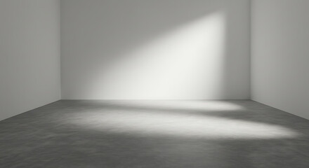 Light's Embrace: Minimalist 3D Render, Concrete and Shadow AI Generated