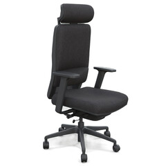 Fototapeta premium Task chair in the office with cozy details isolated on transparent background in 3D transparent background isolated png stock