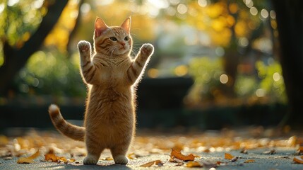 "Martial Arts Master Kitten: A Purr-fect Fighter!"
"The Kung Fu Kitty: A Feline with Moves!"
"Paws and Grace: The Cat Who Does Kung Fu!"
"Flexing Her Paws: The Kung Fu Cat's Story"
"Cats of Steel: The