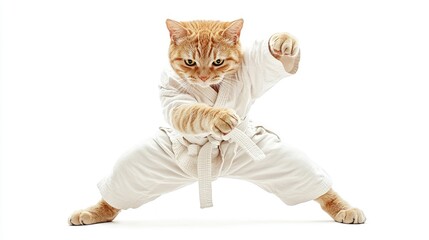 "Martial Arts Master Kitten: A Purr-fect Fighter!"
"The Kung Fu Kitty: A Feline with Moves!"
"Paws and Grace: The Cat Who Does Kung Fu!"
"Flexing Her Paws: The Kung Fu Cat's Story"
"Cats of Steel: The