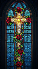 stained glass, AI generated
