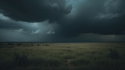 Fototapeta premium We enjoyed a breathtaking view of a magnificent thunderstorm near the State Park.