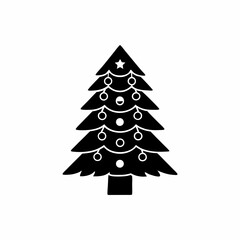creative details Christmas Tree Icon Vector Illustration