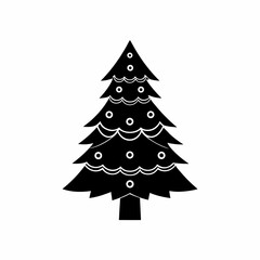 creative details Christmas Tree Icon Vector Illustration