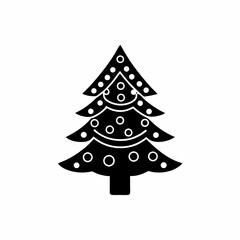 creative details Christmas Tree Icon Vector Illustration