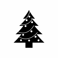 creative details Christmas Tree Icon Vector Illustration