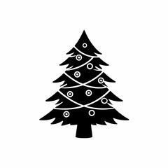 creative details Christmas Tree Icon Vector Illustration