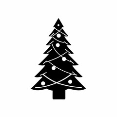 creative details Christmas Tree Icon Vector Illustration