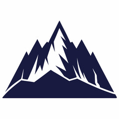 Mountain silhouette icon on white background 