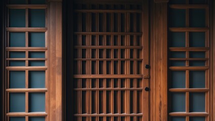 Vintage brown wooden door backdrop