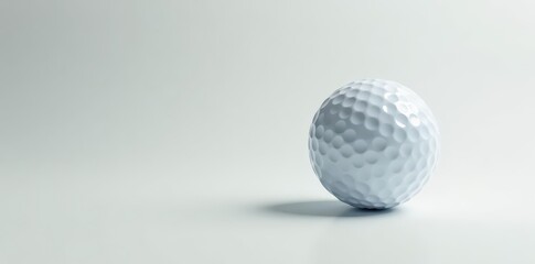 High-resolution image of a single golf ball, pure white backdrop , close up, white