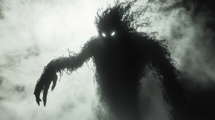 Menacing Shadowy Creature in Dark Fog