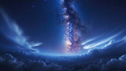 Galaxy of Milky Way with stars and cosmic backdrop