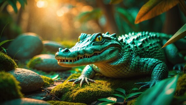 The Irian crocodile is a diminutive species of crocodile that inhabits an island.