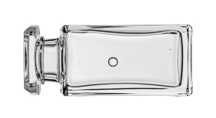 Isolated Clear Glass Perfume Bottle